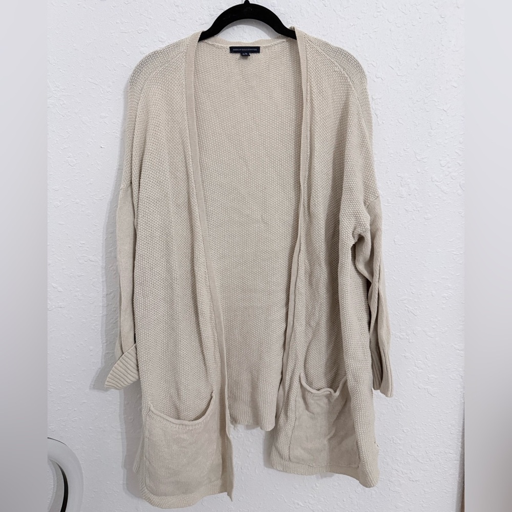 American Eagle Outfitters Women's Beige Cardigan